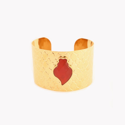 Viana heart steel rigid bracelet 