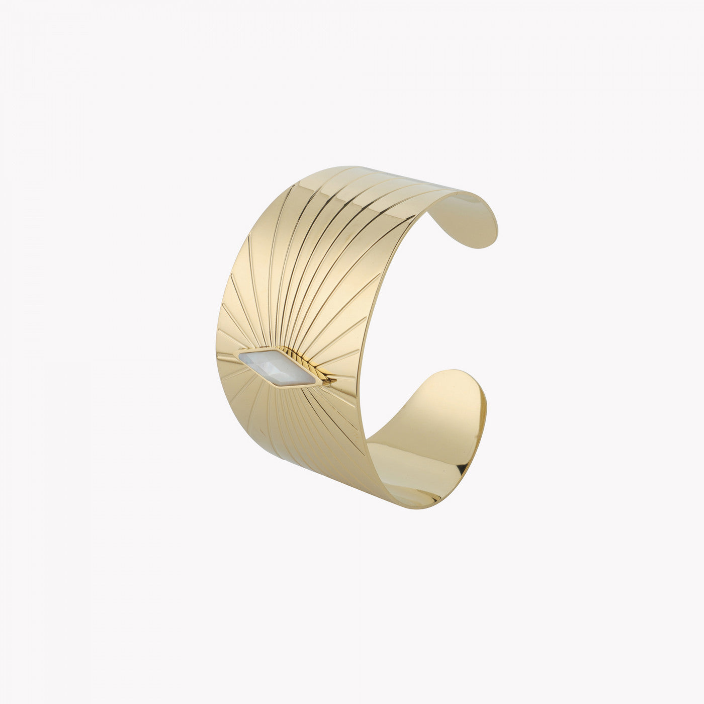 Rigid diamond steel bracelet 