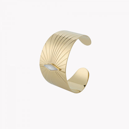 Rigid diamond steel bracelet 