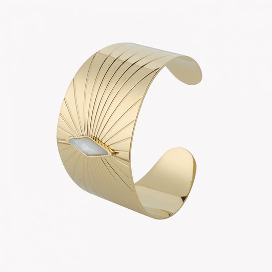 Rigid diamond steel bracelet 