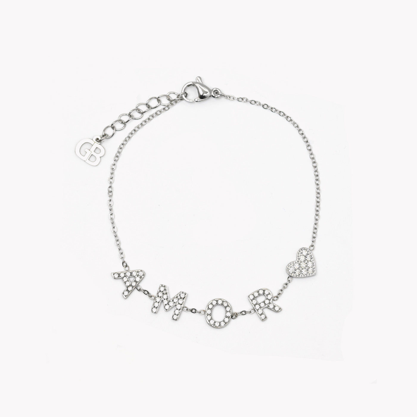 Steel love and heart bracelet 