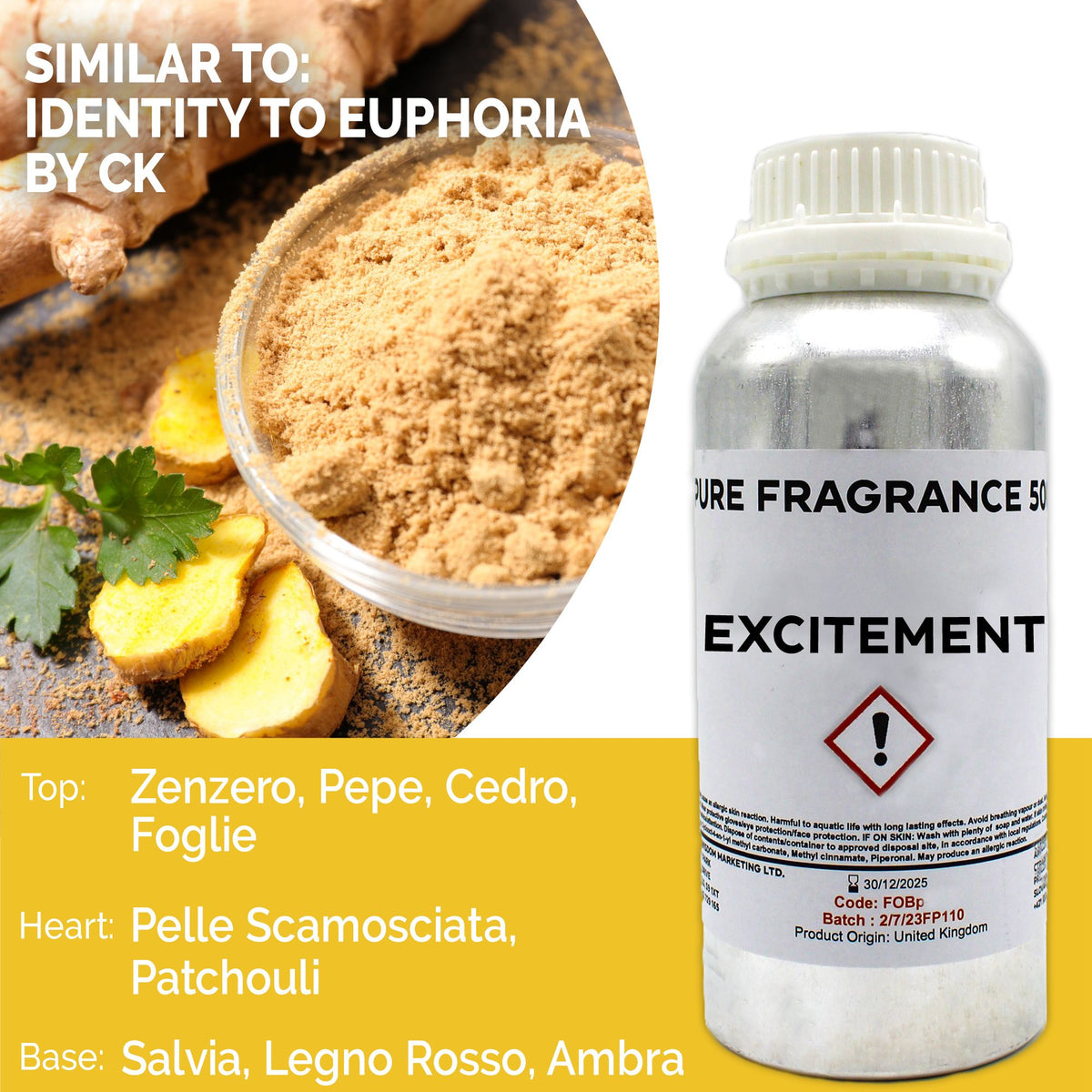 Óleo de Fragrância Puro Excitement – 500 ml | Ancient Wisdom
