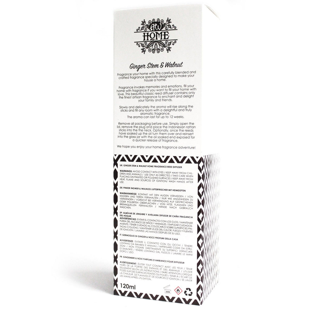 Difusor de Varetas Gengibre e Noz – 120 ml | Ancient Wisdom