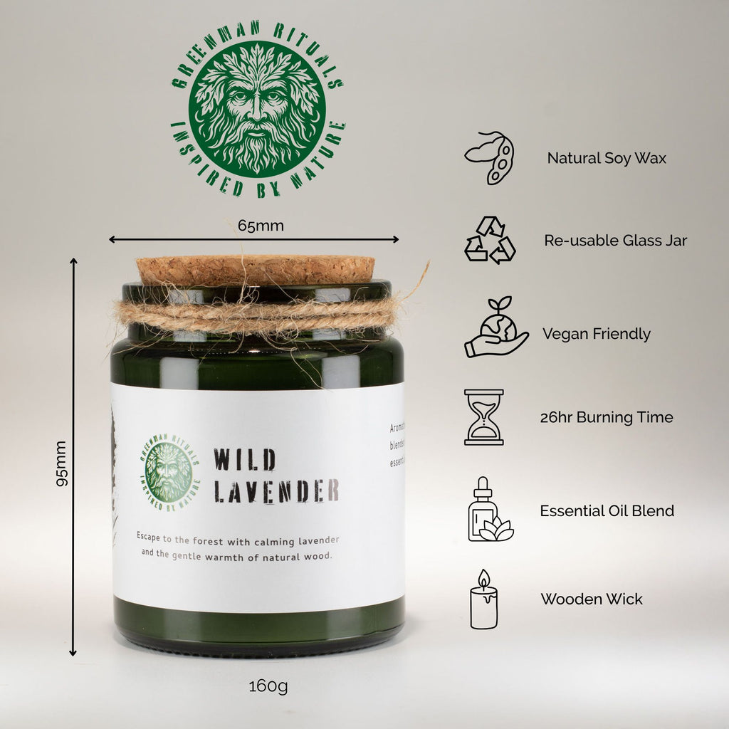 GREENMAN RITUALS - Vela de Soja com Pavio de Madeira Wild Lavender