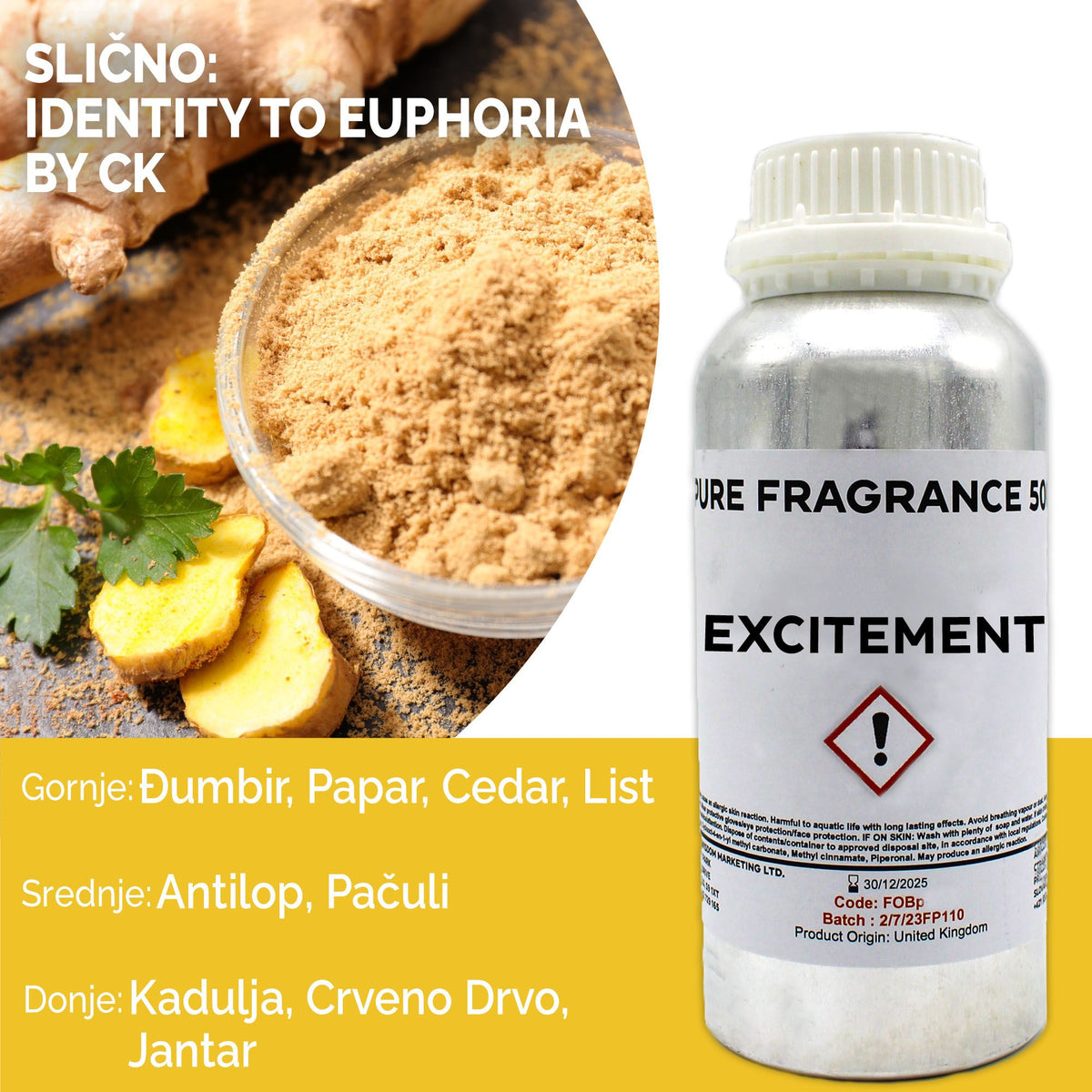 Óleo de Fragrância Puro Excitement – 500 ml | Ancient Wisdom