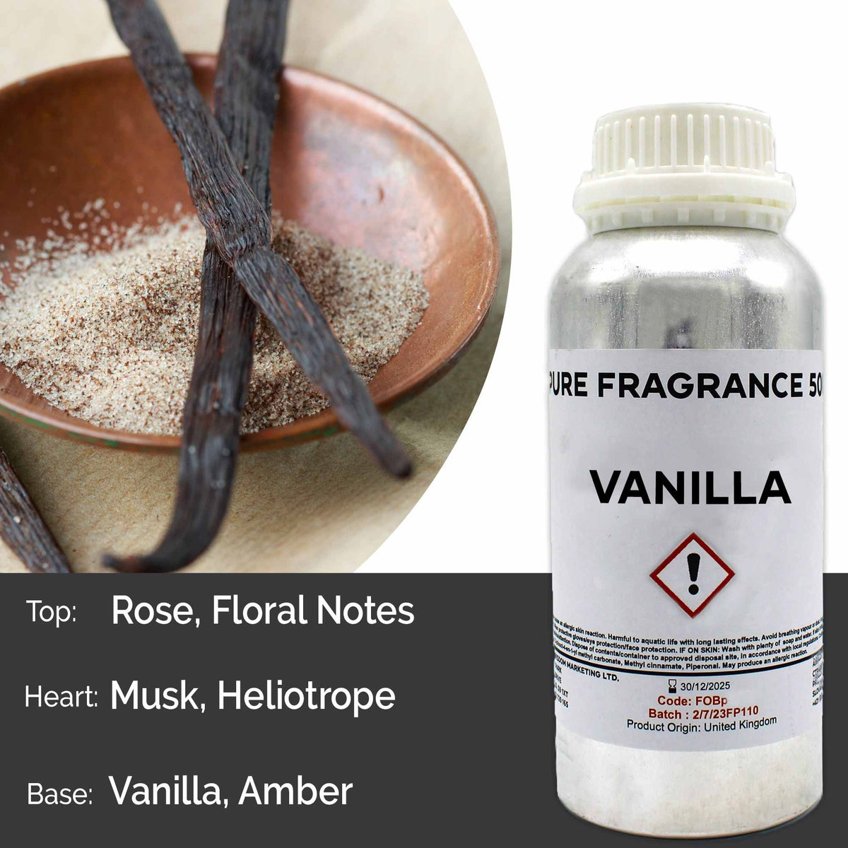 Óleo de Fragrância Puro Baunilha – 500 ml | Ancient Wisdom