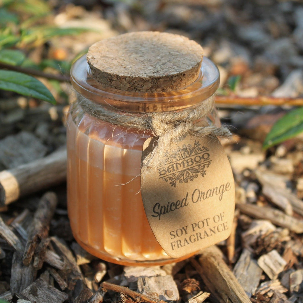 BAMBOO - Vela Perfumada de Cera de Soja Laranja Especiada