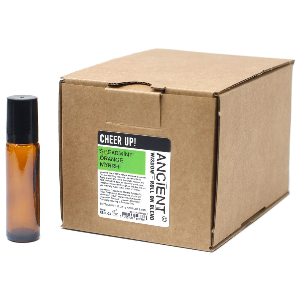 Roll-on de Óleos Essenciais Cheer Up – Pack 30 sem Rótulo | Ancient Wisdom
