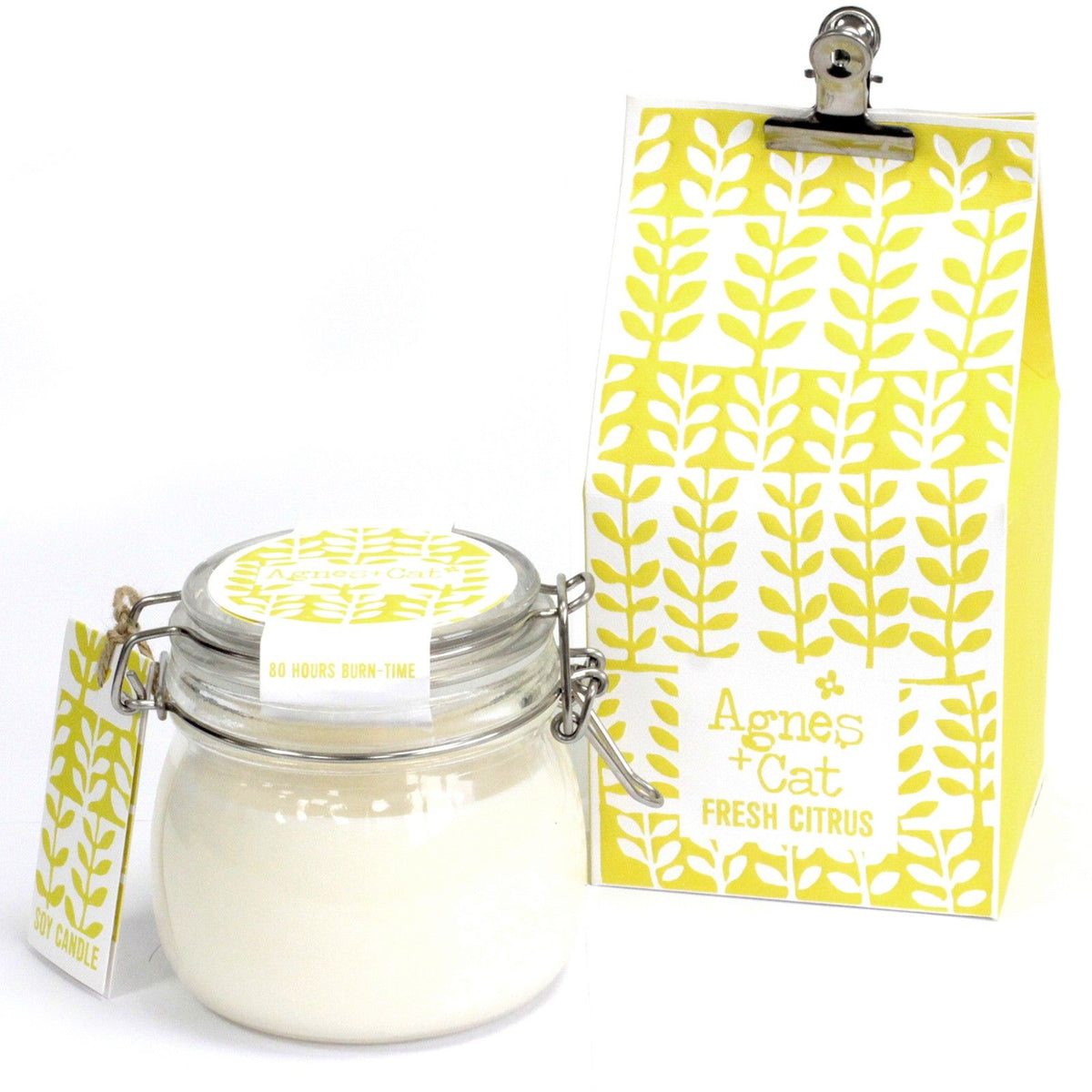 Vela de Soja em Frasco Kilner Grande – Citrinos – 400 ml | Agnes + Cat