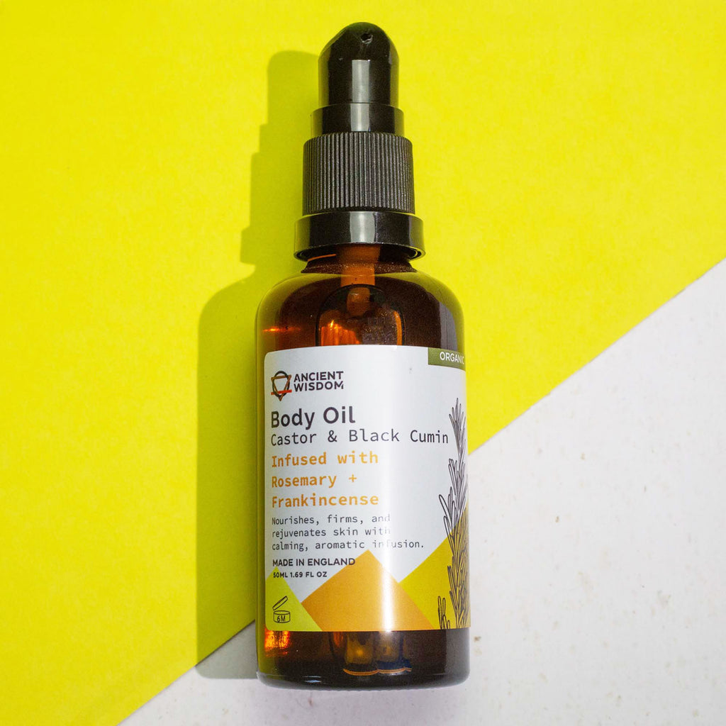 ANCIENT WISDOM - Óleo Corporal Orgânico de Alecrim e Olíbano 50 ml