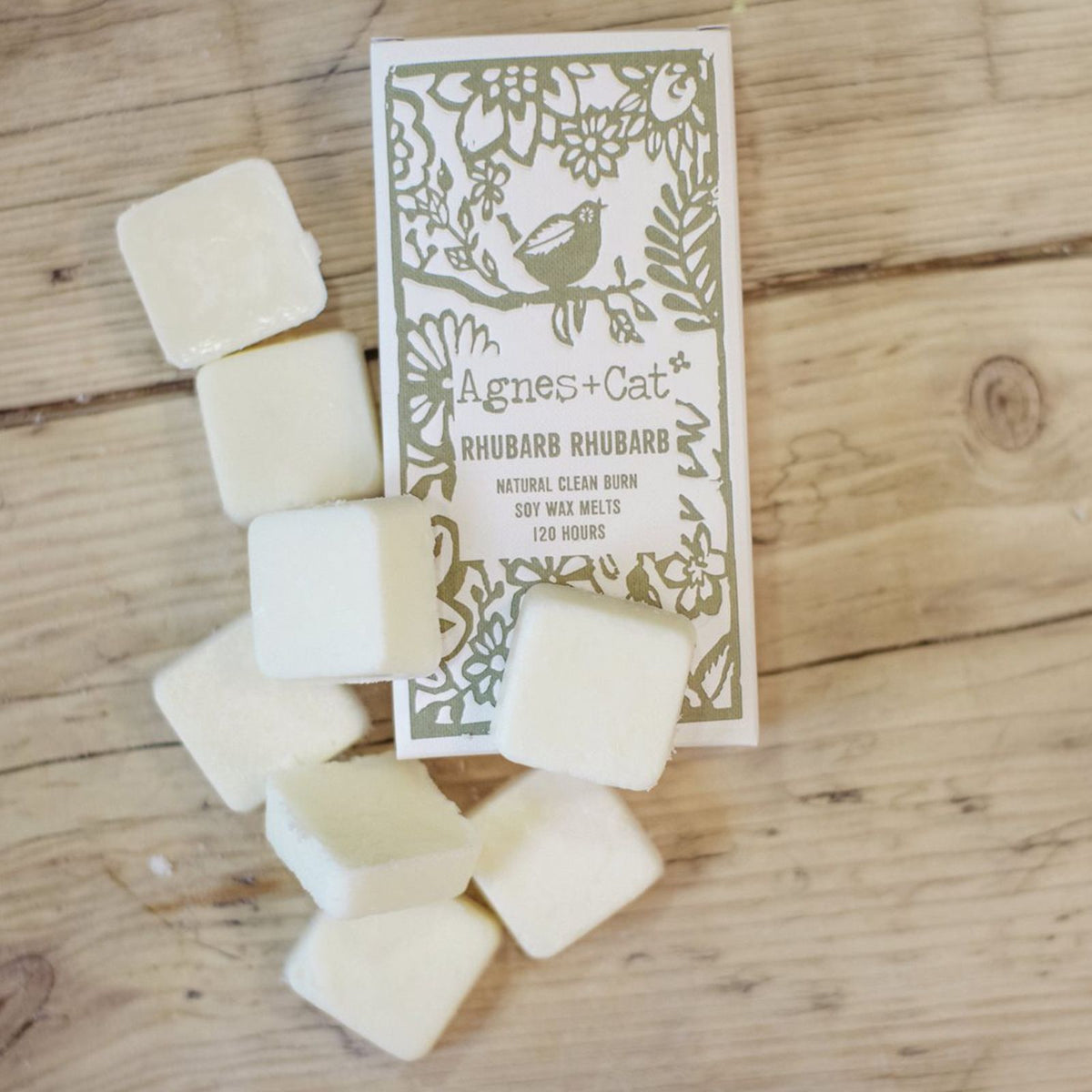 Caixa de 8 Ceras Perfumadas de Soja – Ruibarbo | Agnes + Cat