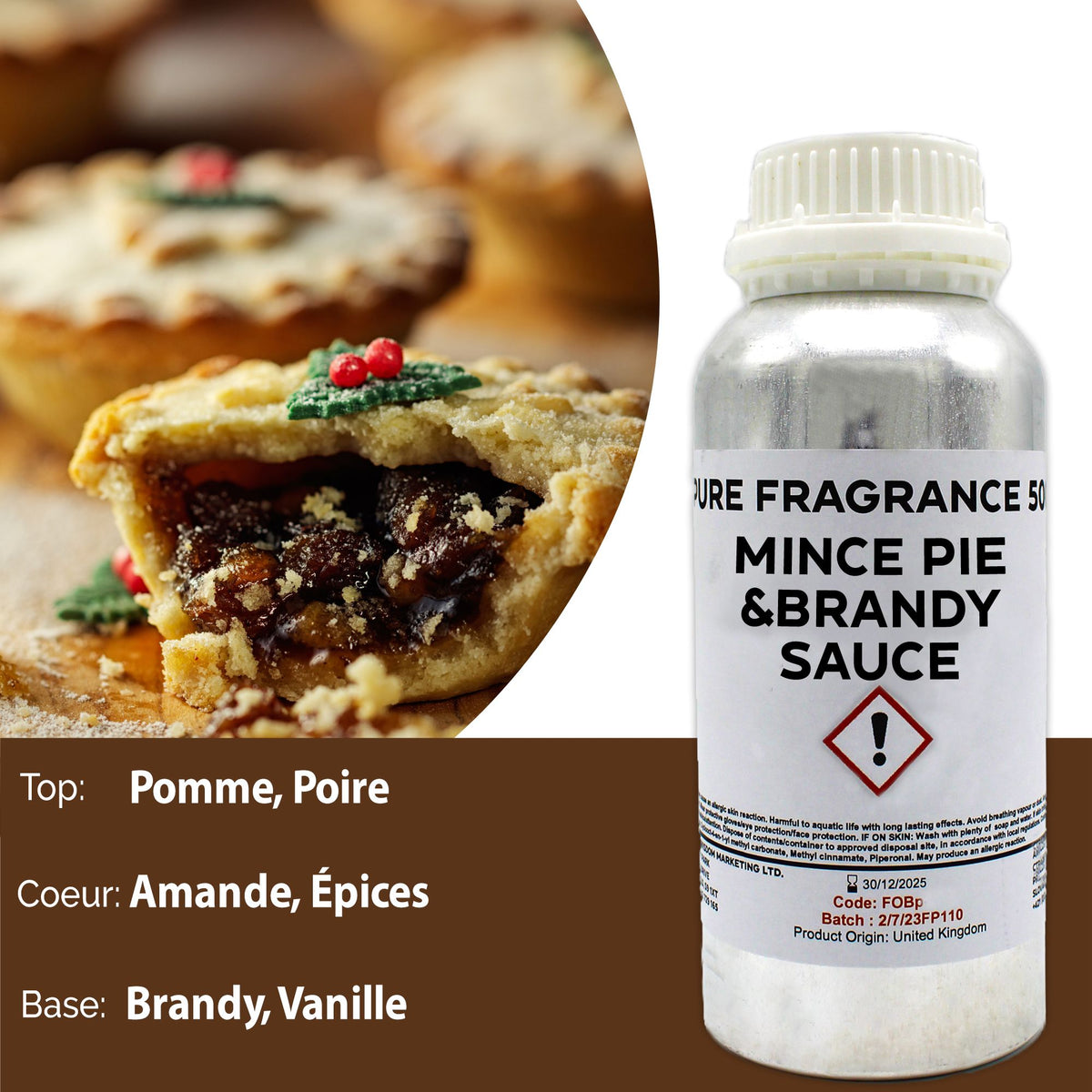 Óleo de Fragrância Puro Mince Pie com Molho de Brandy – 500 ml | Ancient Wisdom
