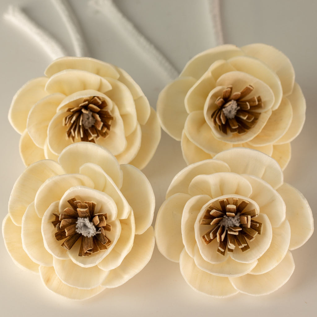 Conjunto de 4 Flores de Papoila para Difusor com Cordão