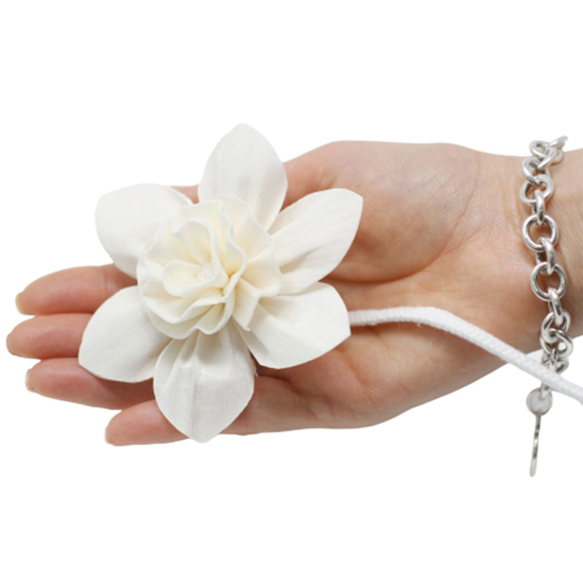 Flor para Difusor em Madeira de Sola – Lírio Grande com Cordão | Ancient Wisdom