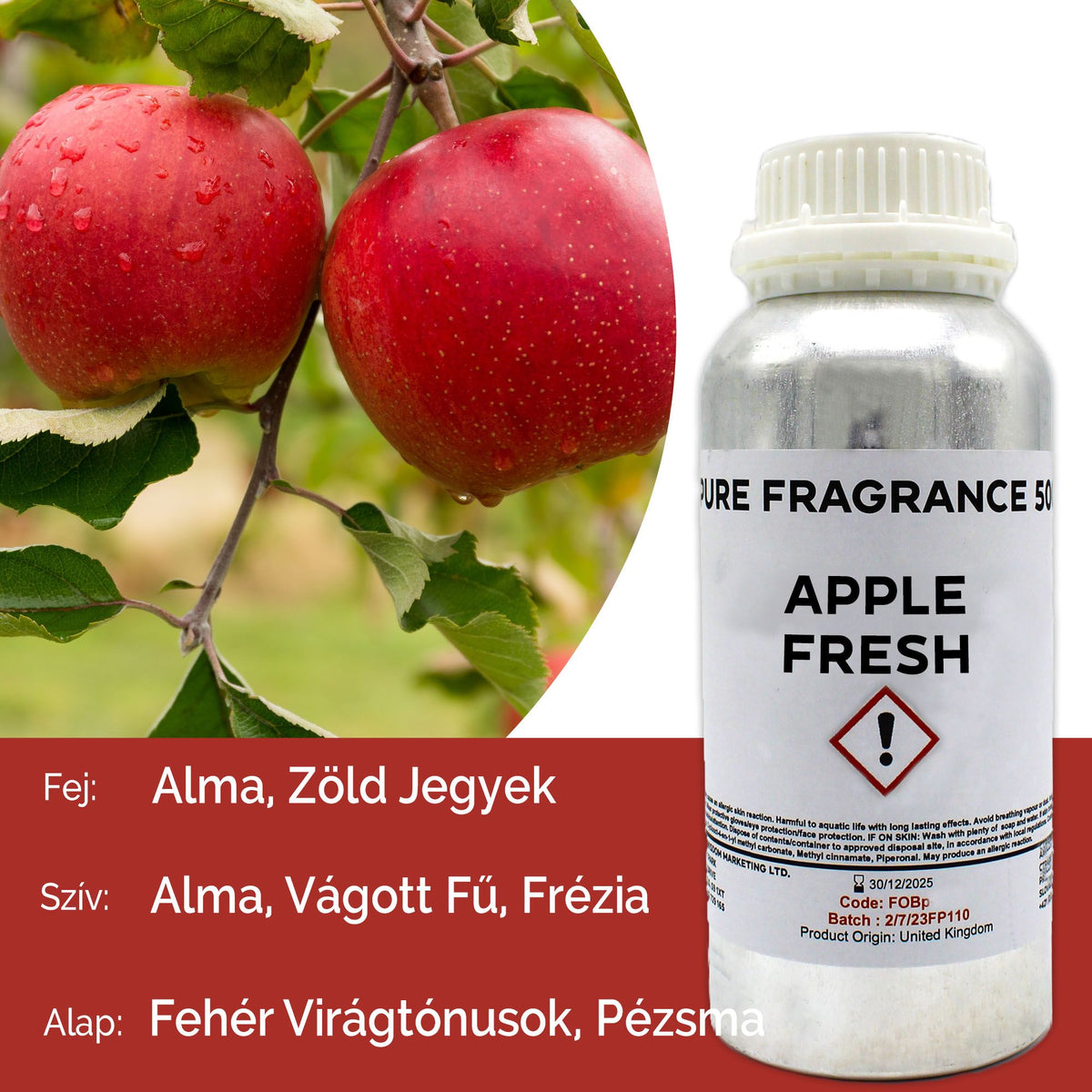 Óleo de Fragrância Puro Maçã Fresca – 500 ml | Ancient Wisdom