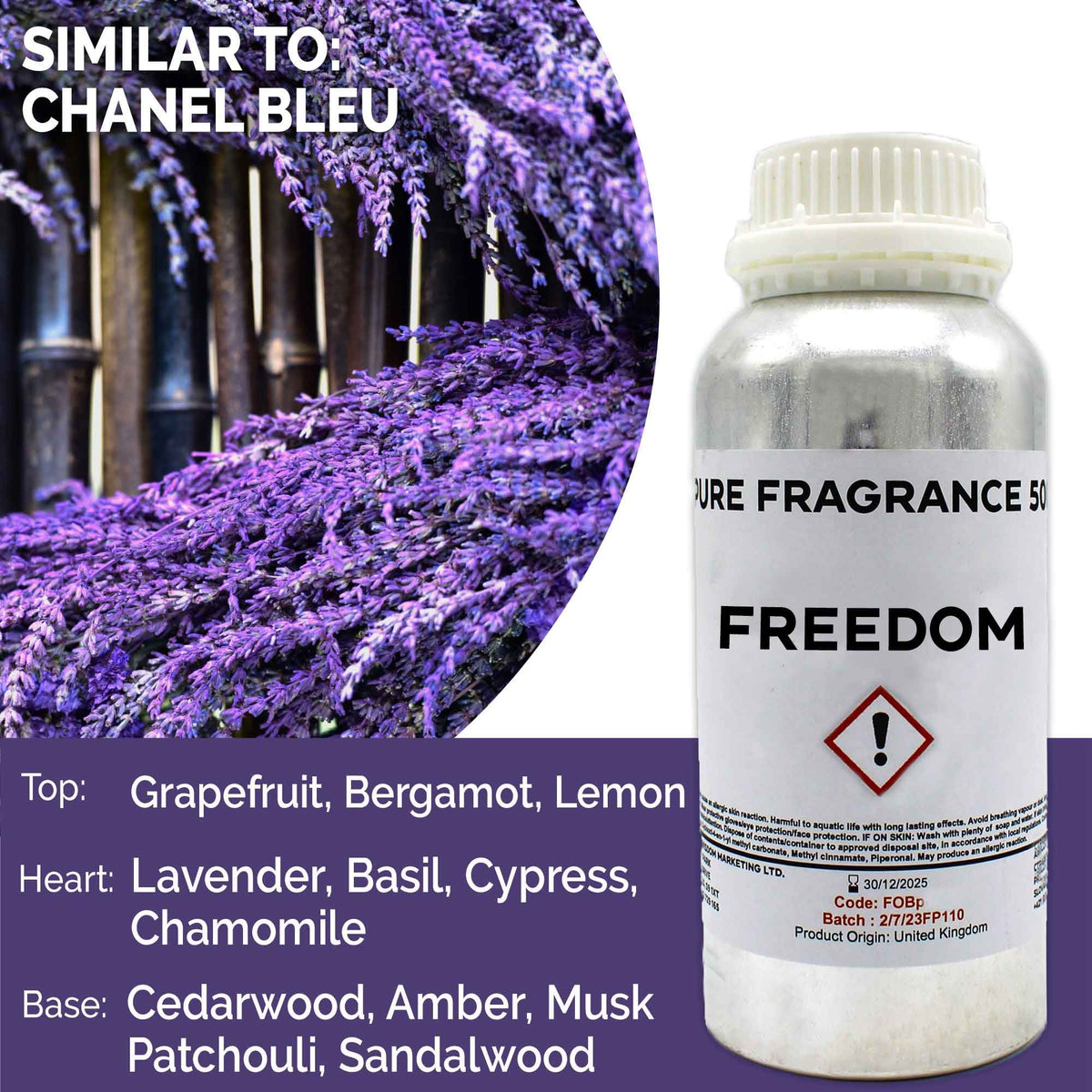 Óleo de Fragrância Puro Freedom – 500 ml | Ancient Wisdom