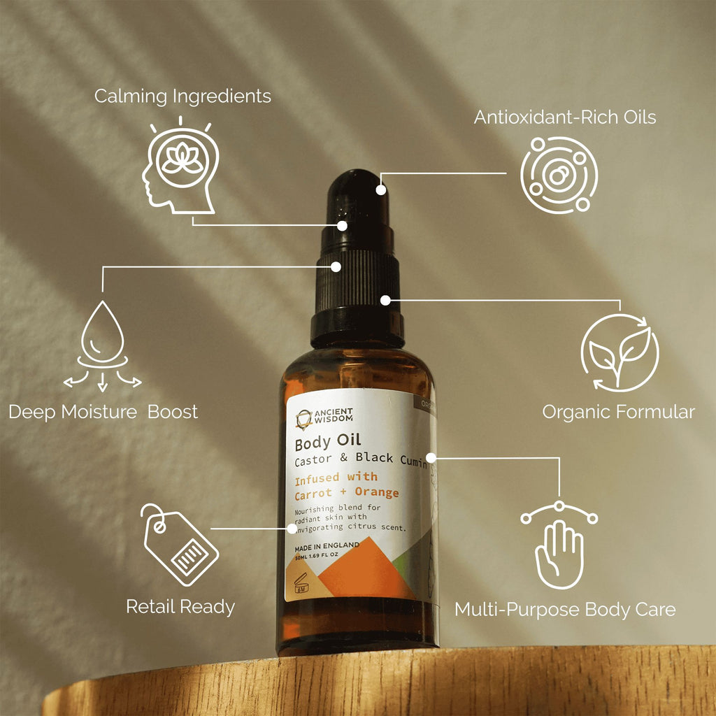 Óleo Corporal Biológico de Cenoura e Laranja - 50 ml