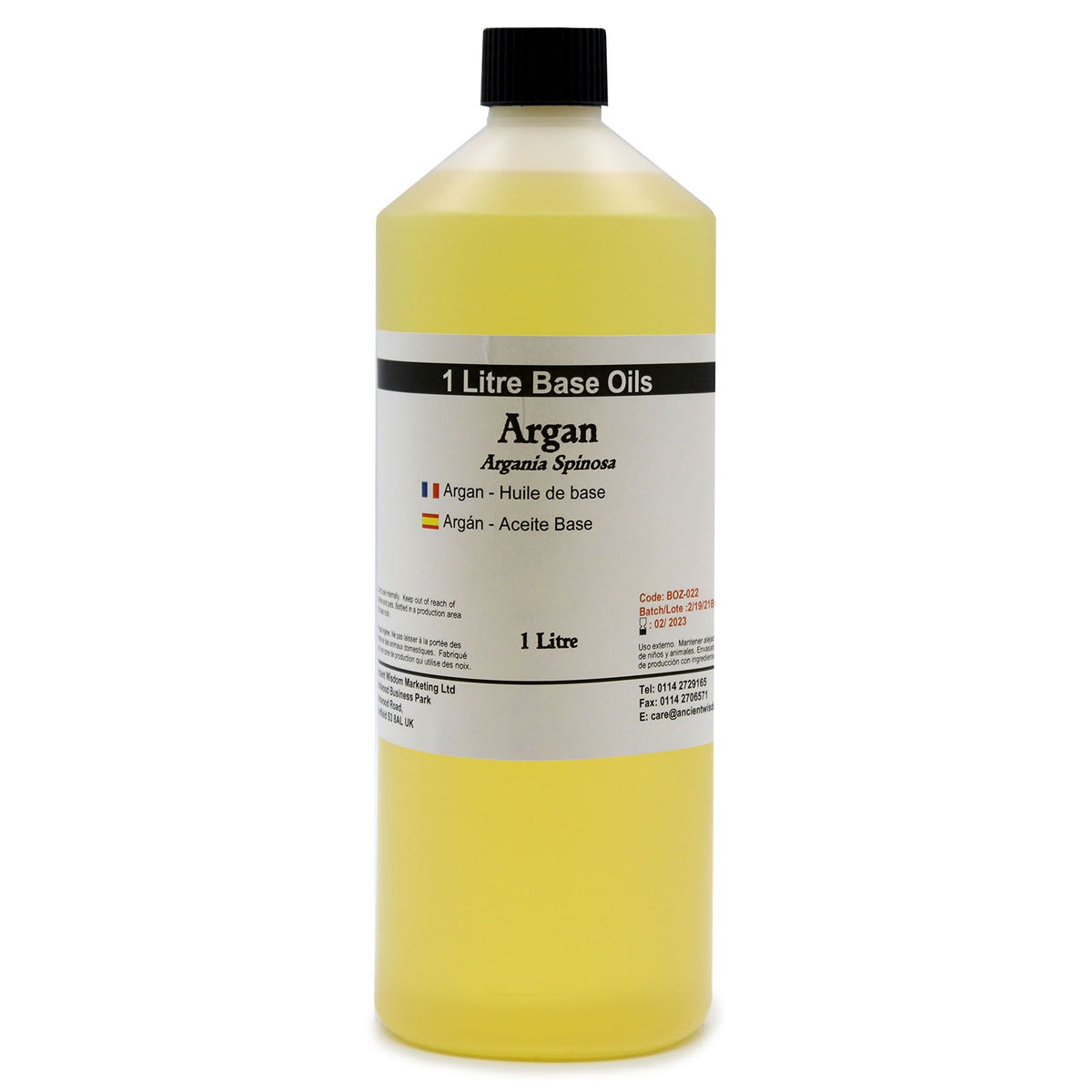 Óleo Base de Argão 100% Puro – 1 Litro | Ancient Wisdom