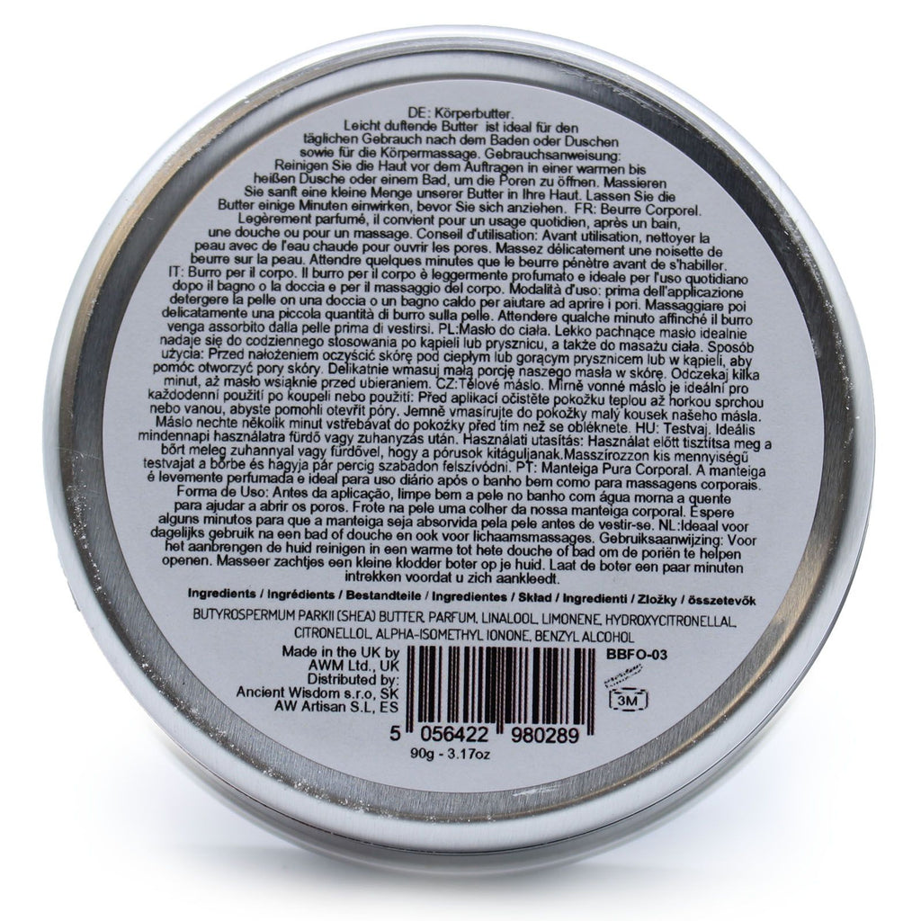 Manteiga Corporal de Karité Perfumada – Orquídea, 90 g | Ancient Wisdom