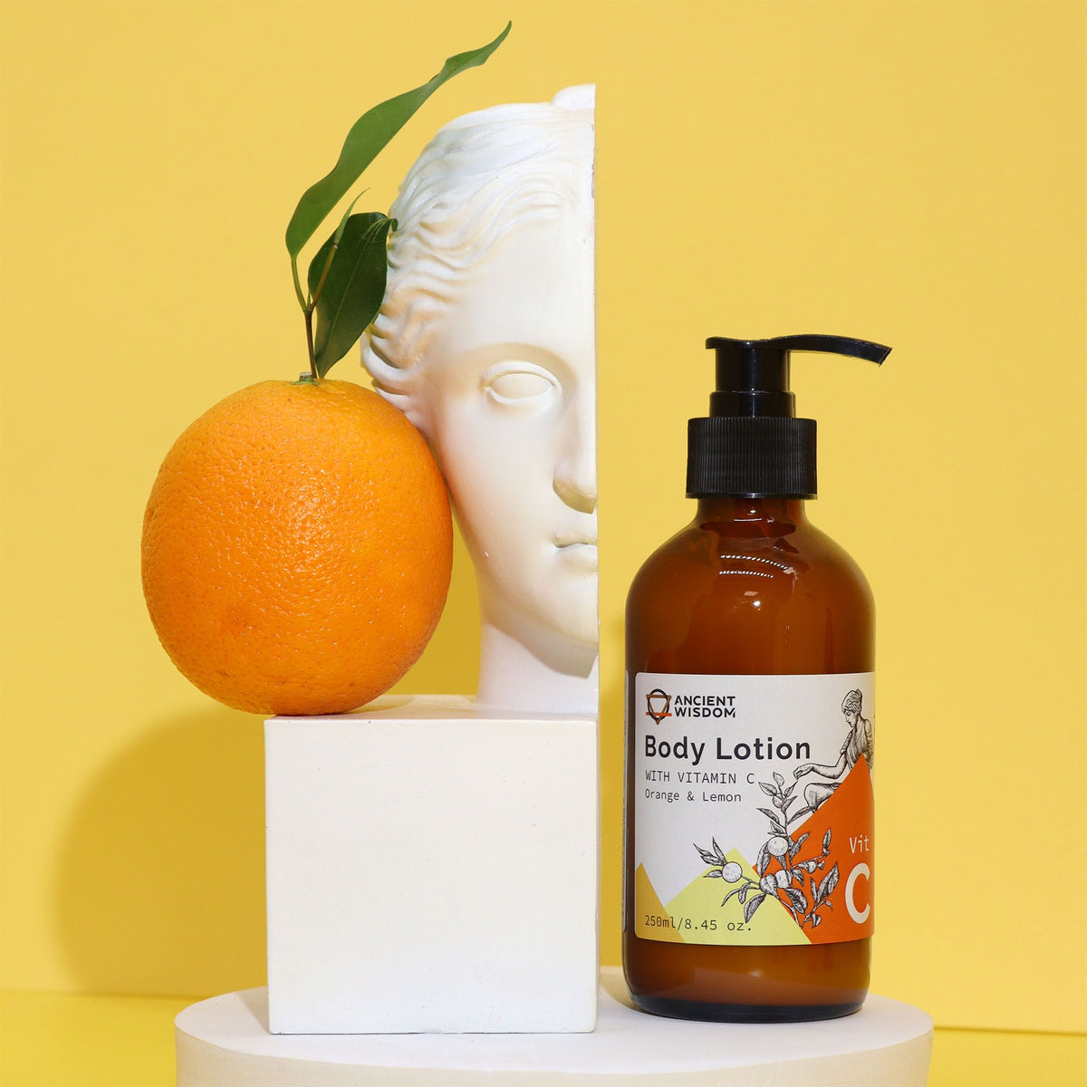Loção Corporal Goddess’s Glow com Vitamina C, Laranja e Limão – 250 ml | Ancient Wisdom