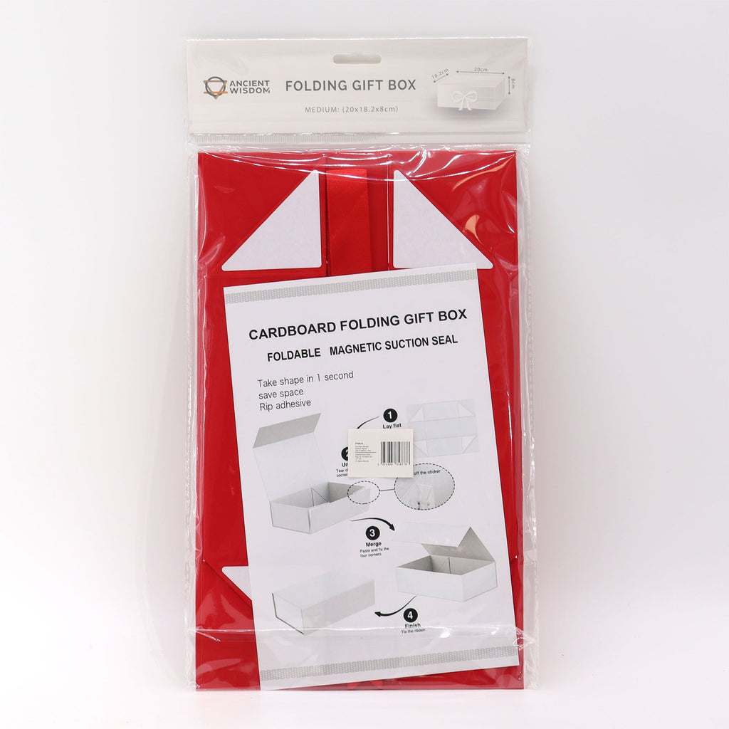 Caixa de Oferta Desmontável Quadrada Média – 20 × 18,2 × 8 cm – Vermelho | Ancient Wisdom