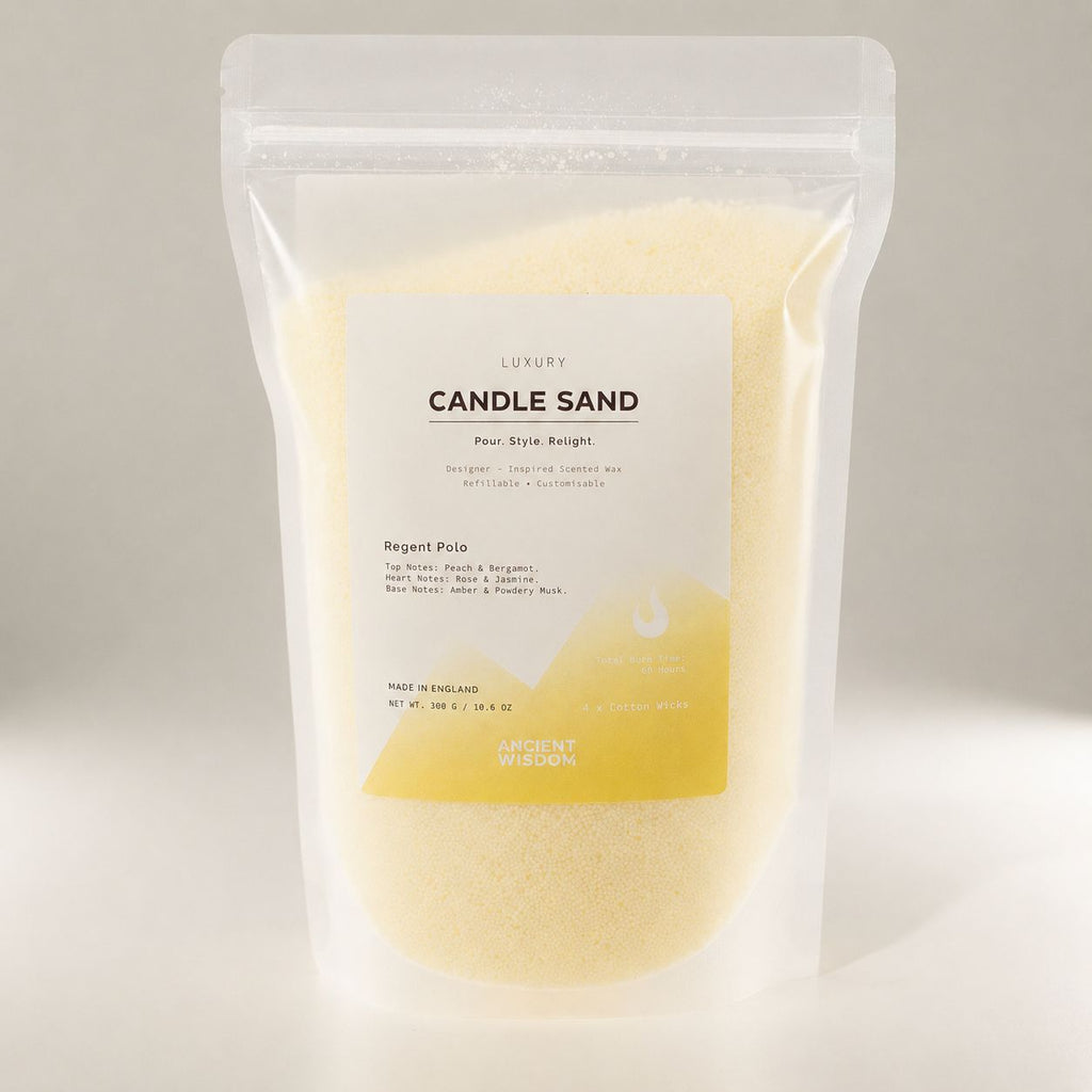 Areia de Vela Perfumada Regent Polo – Cor Creme – 300 g | Ancient Wisdom