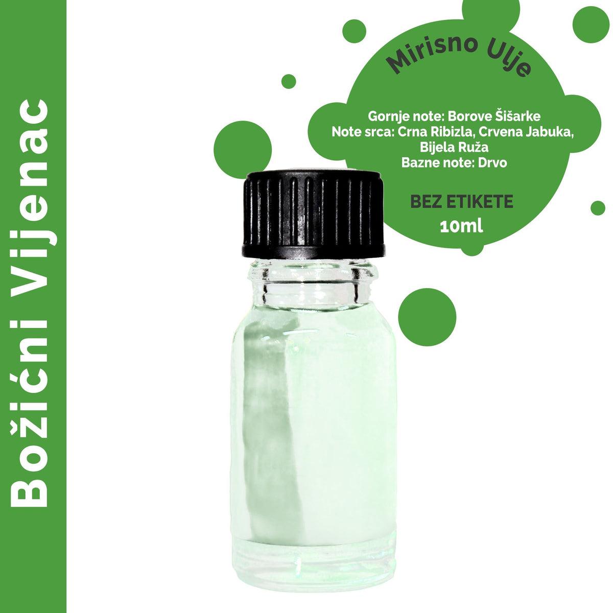 Óleo de Fragrância Grinalda de Natal – 10 ml sem Rótulo | Ancient Wisdom
