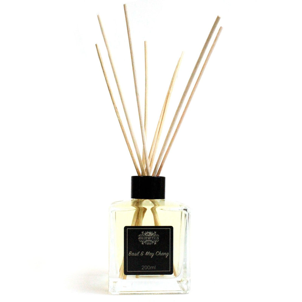 Difusor de Varetas com Óleos Essenciais Manjericão e May Chang – 200 ml | Ancient Wisdom