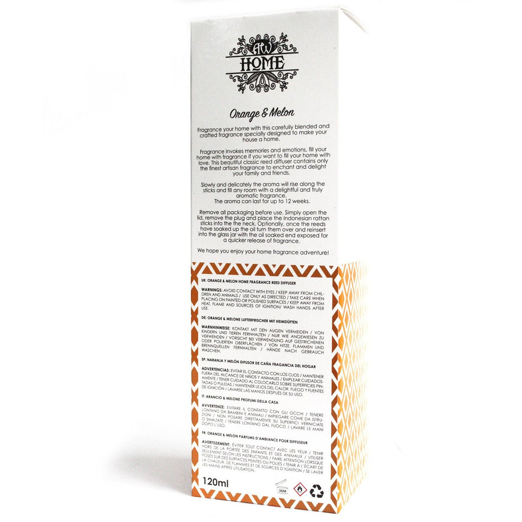 Difusor de Varetas Laranja e Melão – 120 ml | Ancient Wisdom