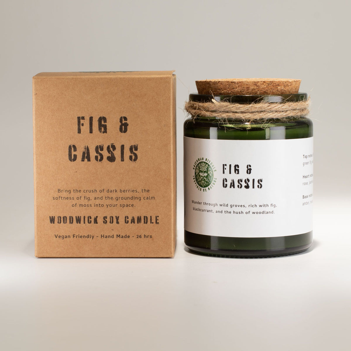 GREENMAN RITUALS - Vela de Soja com Pavio de Madeira Crushed Fig & Cassis