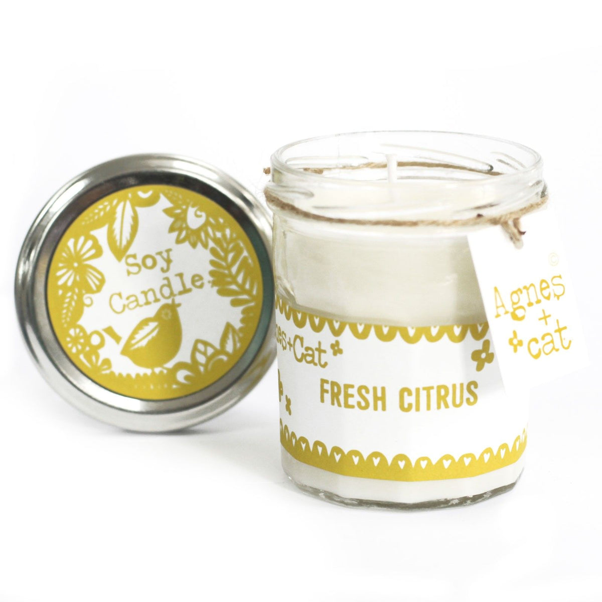 Vela de Soja em Frasco de Compota – Citrinos – 220 ml | Agnes + Cat