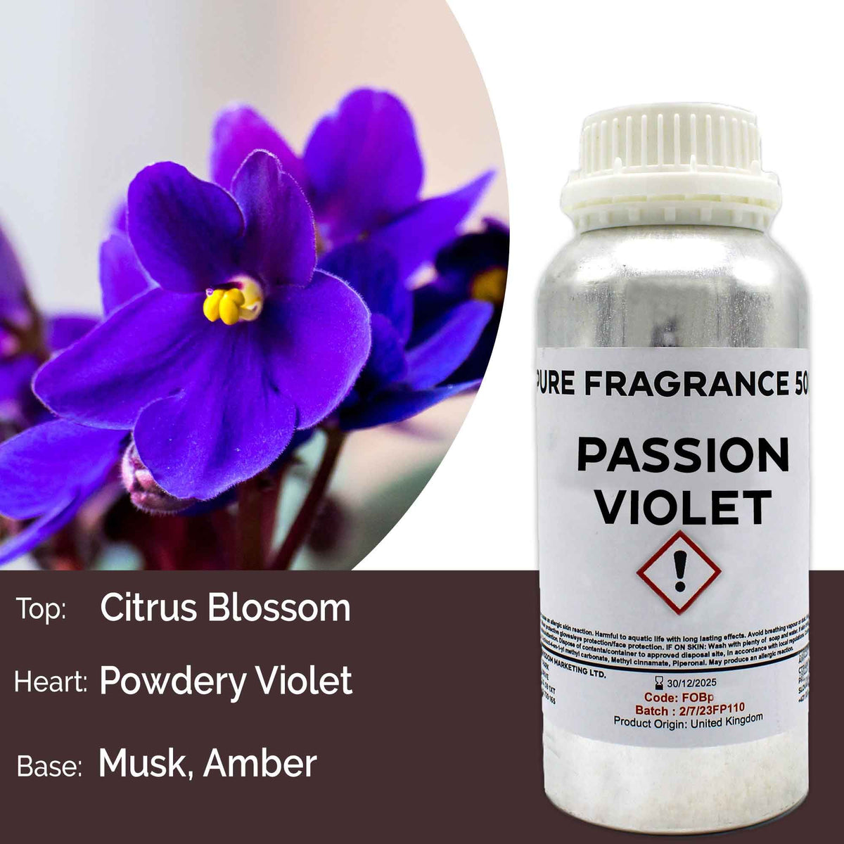 Óleo de Fragrância Puro Violeta Apaixonada – 500 ml | Ancient Wisdom