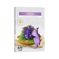 AURA CANDLES - Conjunto de 6 Velas de Chá Perfumadas Violeta