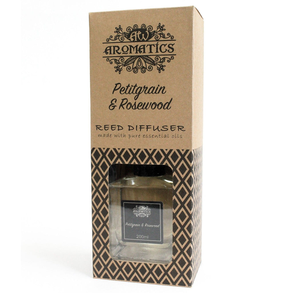 Difusor de Varetas com Óleos Essenciais Petitgrain e Pau-Rosa – 200 ml | Ancient Wisdom