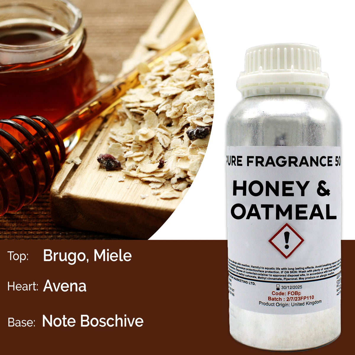 Óleo de Fragrância Puro Mel e Aveia – 500 ml | Ancient Wisdom