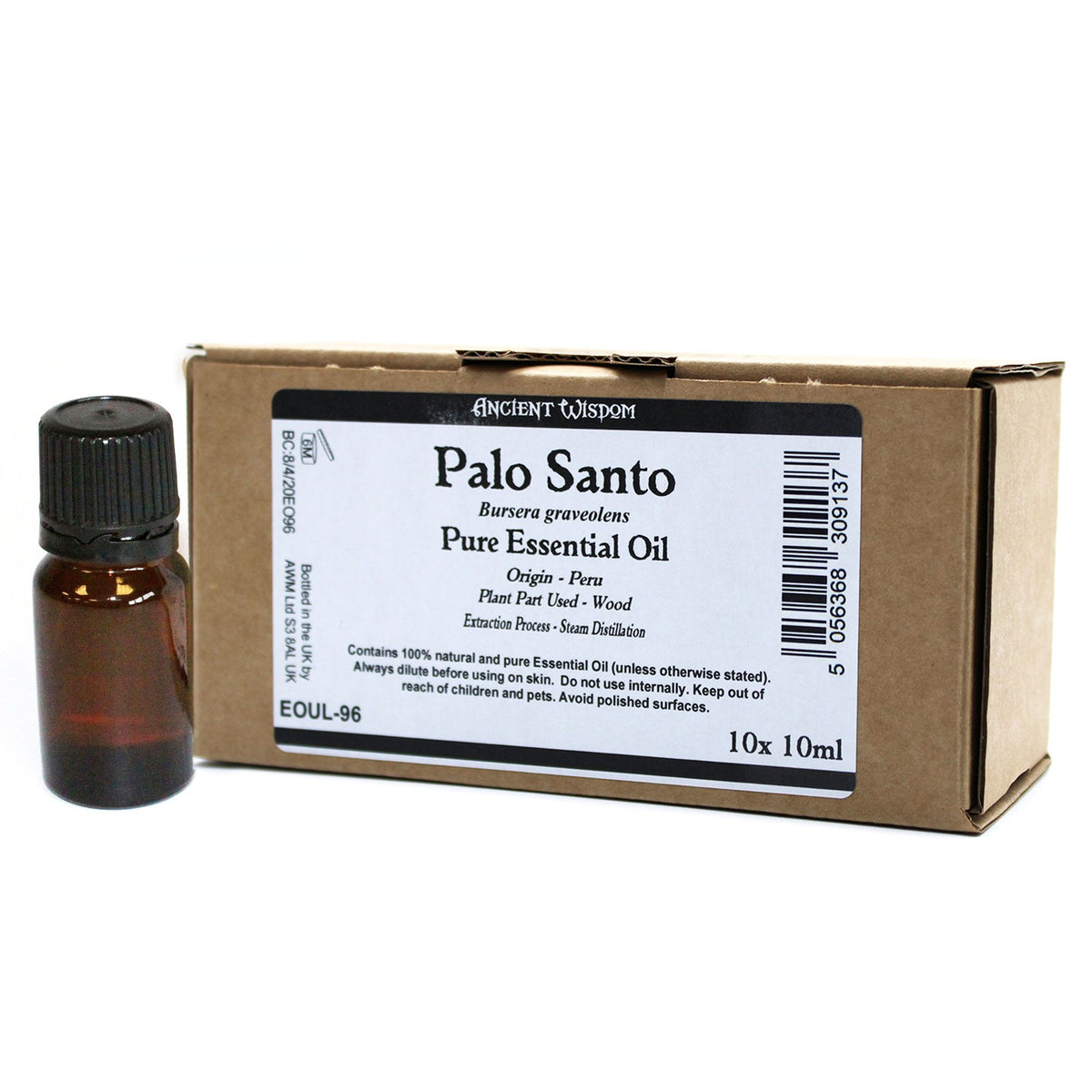 Óleo Essencial de Palo Santo – Pack 10 x 10 ml sem Rótulo | Ancient Wisdom
