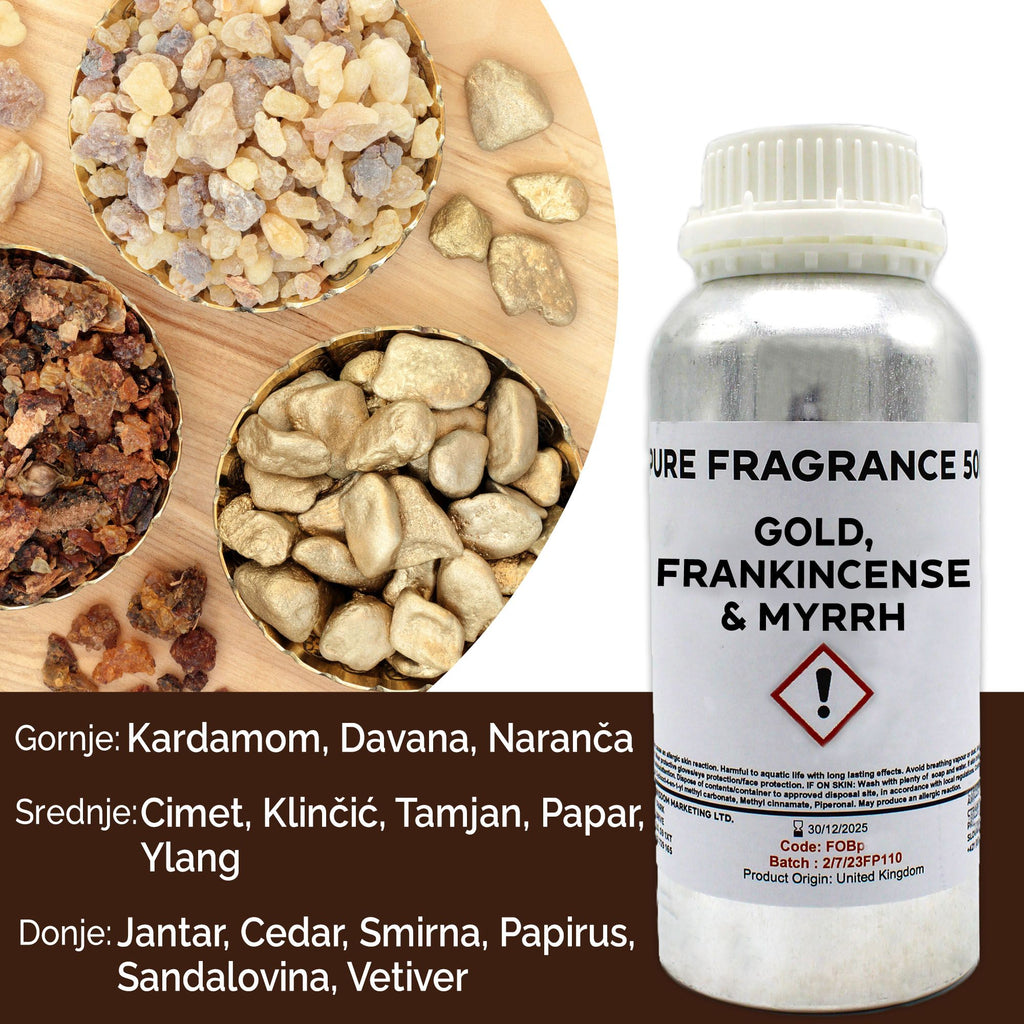 Óleo de Fragrância Puro Ouro, Olíbano e Mirra – 500 ml | Ancient Wisdom