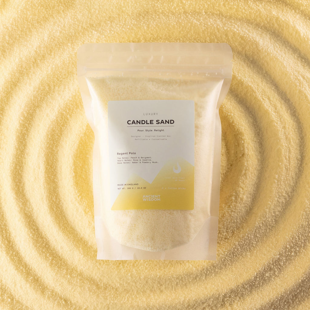 Areia de Vela Perfumada Regent Polo – Cor Creme – 300 g | Ancient Wisdom