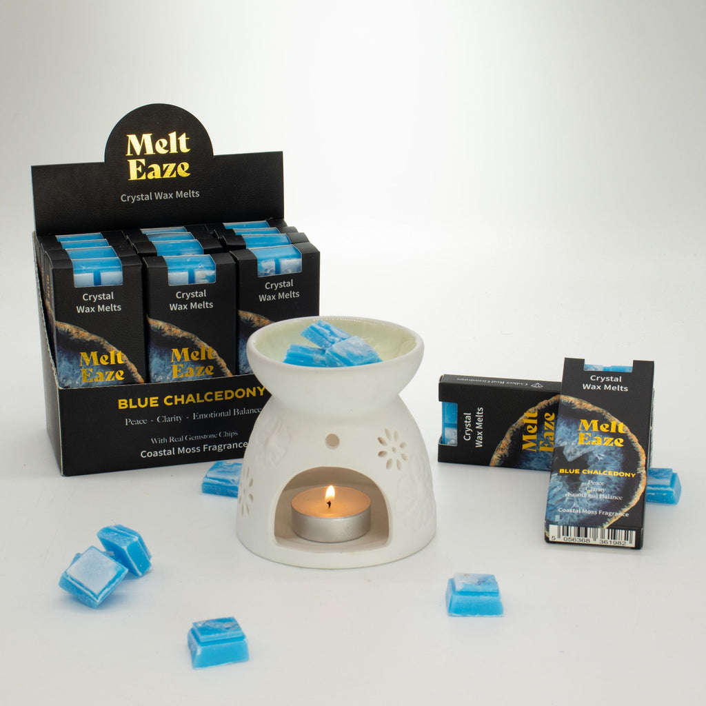Cera Perfumada MeltEaze com Água-Marinha – Musgo Costeiro, 50 g | Ancient Wisdom