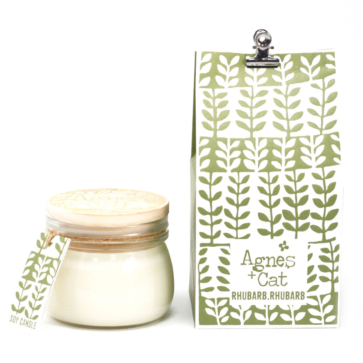Vela de Soja em Frasco Kilner – Ruibarbo – 180 ml | Agnes + Cat