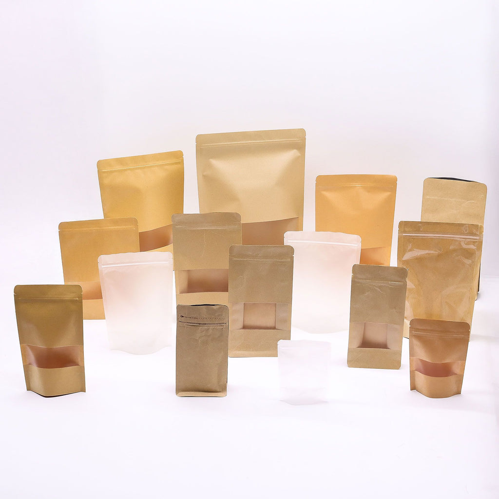 Conjunto de 10 Sacos Kraft com Janela – 20 × 30 cm | Ancient Wisdom