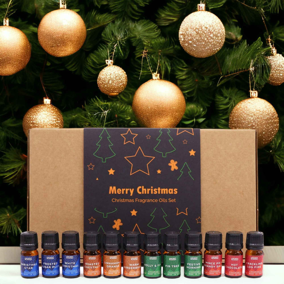 Conjunto de 12 Óleos de Fragrância de Natal "Delícias Festivas" – 12 × 5 ml | Ancient Wisdom