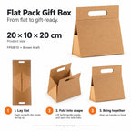Caixa de Oferta Desmontável Grande com Pega – 28 × 12,5 × 26 cm – Kraft | Ancient Wisdom