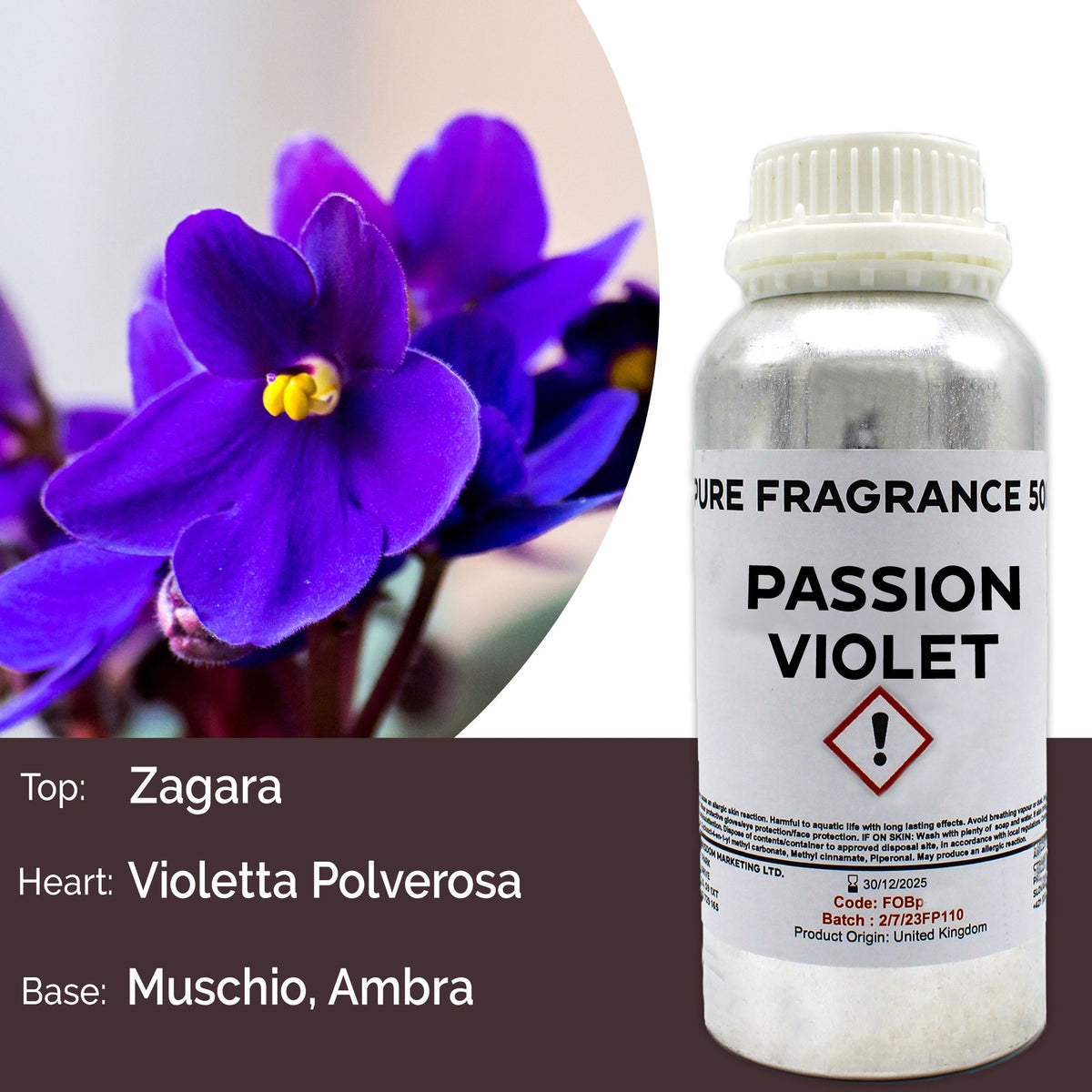 Óleo de Fragrância Puro Violeta Apaixonada – 500 ml | Ancient Wisdom