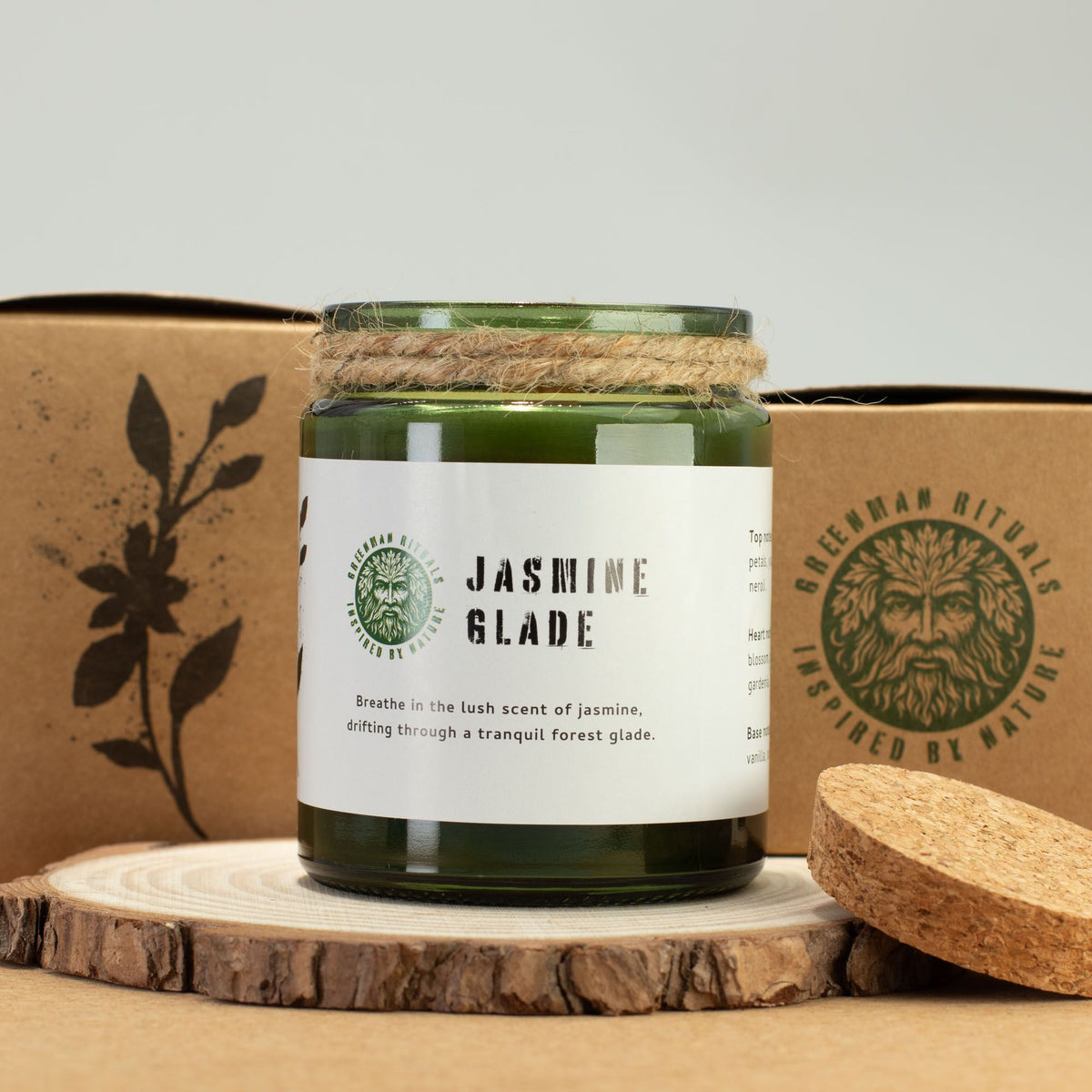 GREENMAN RITUALS - Vela de Soja com Pavio de Madeira Jasmine Glade