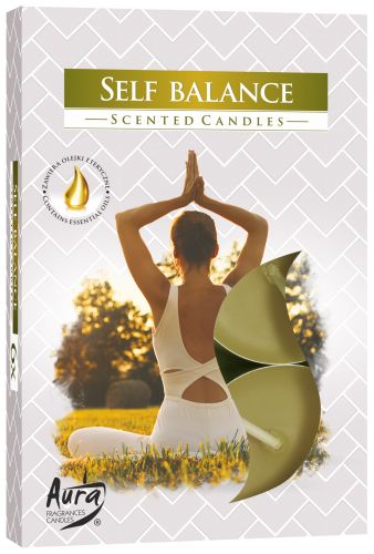 AURA CANDLES - Conjunto de 6 Velas de Chá Perfumadas Self Balance