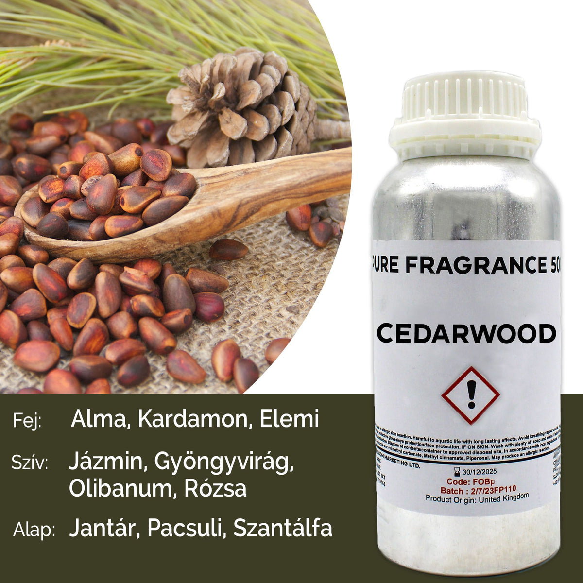 Óleo de Fragrância Puro Cedro – 500 ml | Ancient Wisdom