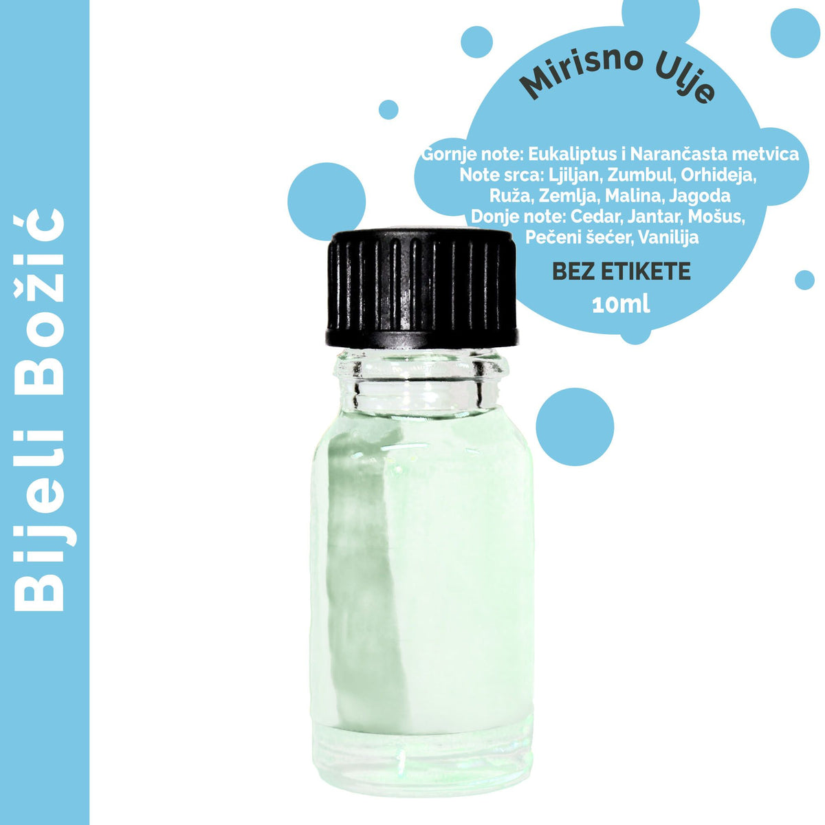 Óleo de Fragrância Natal Branco – 10 ml sem Rótulo | Ancient Wisdom