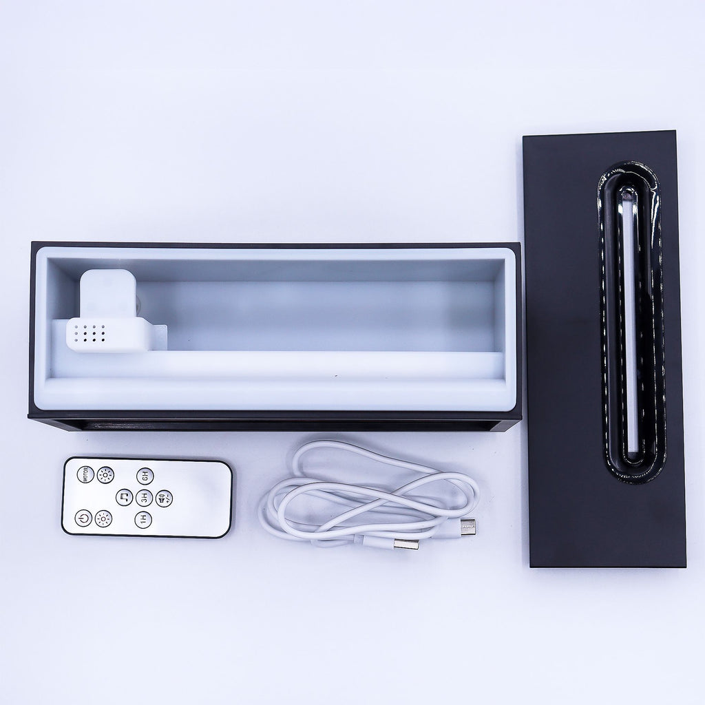 Difusor de Aromas com Efeito de Chama e Sons de Pássaros — Preto USB