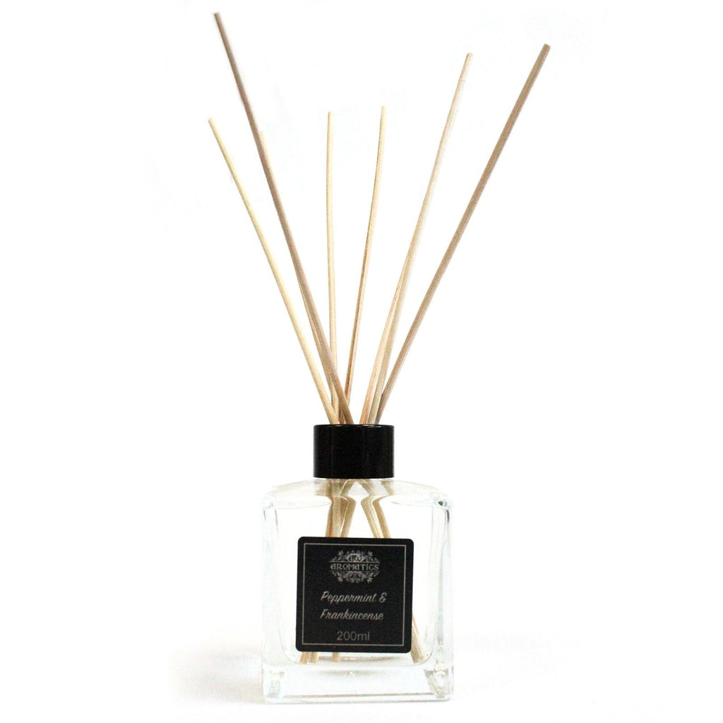 Difusor de Varetas com Óleos Essenciais Hortelã-Pimenta e Olíbano – 200 ml | Ancient Wisdom